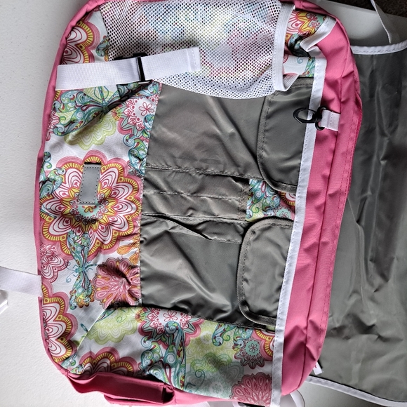 High Sierra Large Pink Floral Messenger Bag - Picture 4 of 9